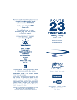 Full Week  - Broward County!