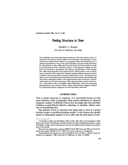 Finding Structure in Time