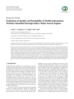 Evaluation of Quality and Readability of Health Information Websites