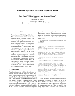 Combining Specialized Entailment Engines for