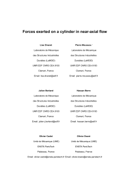 Forces exerted on a cylinder in near-axial flow