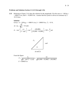 2- 24 Problems and Solutions Section 2.3 (2.32 through 2.36) 2.32