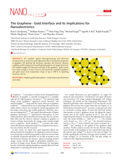 The Graphene&Agrave;Gold Interface and Its Implications for Nanoelectronics