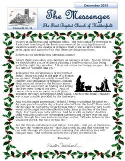December, 2015 - First Baptist Church of Haddonfield