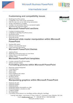 MicrosoftPowerPoint(Intermediate)