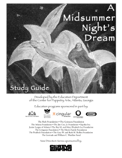 A Midsummer Night`s Dream - Center for Puppetry Arts