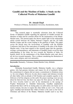 Gandhi and the Muslims of India