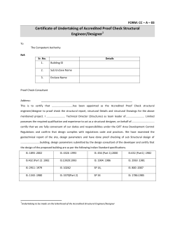 Certificate of Undertaking of Accredited Proof Check Structural