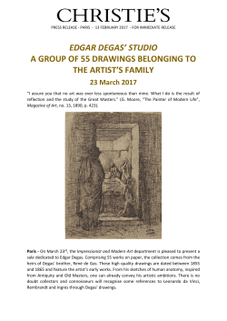 EDGAR DEGAS` STUDIO A GROUP OF 55 DRAWINGS