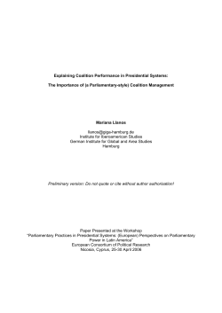 Explaining Coalition Performance in Presidential Systems: The