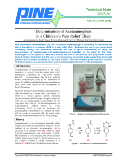 Determination of Acetaminophen in a Children`s Pain