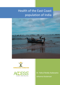 Health of East coast population of India