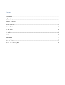 Contents - Beth Chai