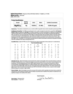 Mg(NO3)2 - Agilent