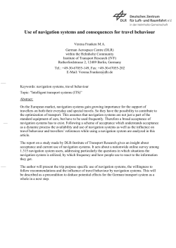 Use of navigation systems and consequences for travel