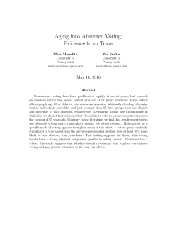 Aging into Absentee Voting: Evidence from Texas