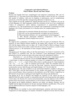 Comparative and Adjectival Phrases: What is Richer, Heavier and