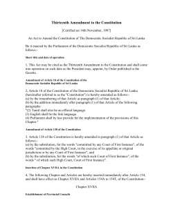 Thirteenth Amendment to the Constitution