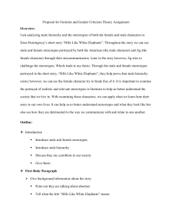 Proposal for Feminist and Gender Criticism Theory