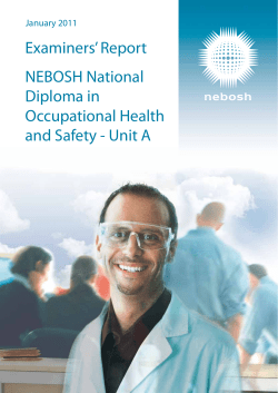 nebosh national diploma examiners report jan 2011