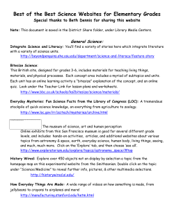 Best of the Best Science Websites for Elementary