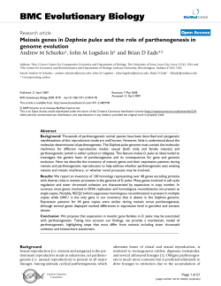 Meiosis genes in Daphnia pulexand the role of parthenogenesis in