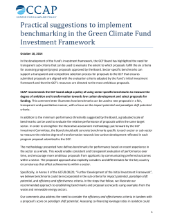 Practical suggestions to implement benchmarking in the Green