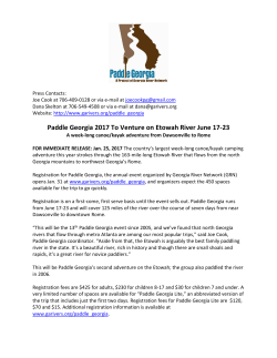 Paddle Georgia 2017 on the Etowah River in June