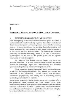 Historical Perspective on Air Pollution Control