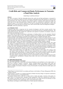 Credit Risk and Commercial Banks Performance in