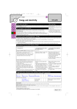 Energy and electricity