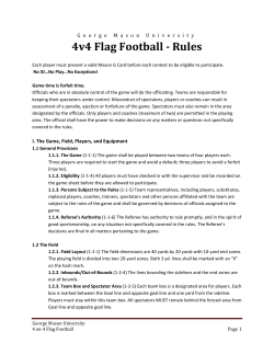 4v4 Flag Football - Rules - Mason Recreation