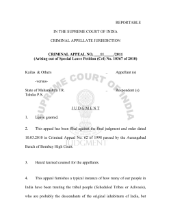 Sexual harassment of the tribal woman Katju Jan 5 2011