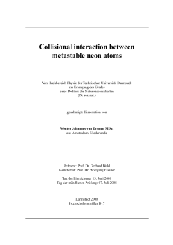 Collisional interaction between metastable neon atoms