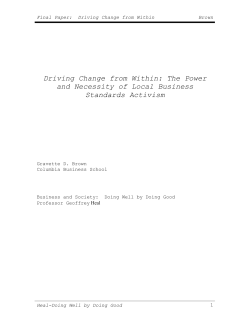 Driving Change from Within