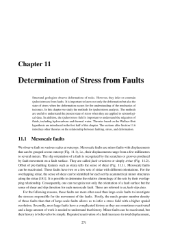 Determination of Stress from Faults