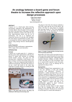 An analogy between a board game and forum theatre to increase