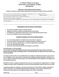 Dr. Willett`s Weight Loss Program 5 B East Owens Lane, Mauldin