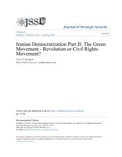 Iranian Democratization Part II: The Green Movement