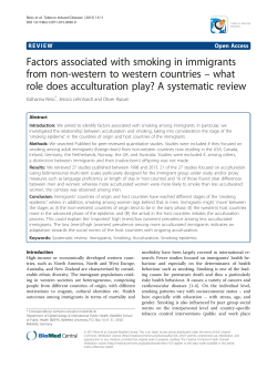 Factors associated with smoking in immigrants from non