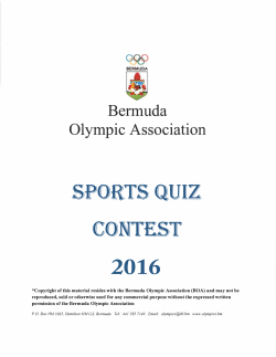 PDF of Quiz here - Bermuda Olympic Association