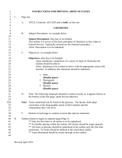 Outline Printing Instructions
