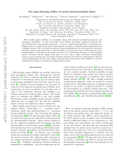 The glass-forming ability of model metal