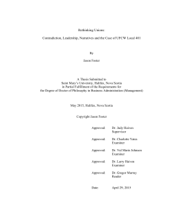 Rethinking Unions: Contradiction, Leadership, Narratives and the