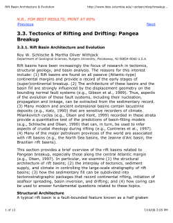 3.3. Tectonics of Rifting and Drifting: Pangea Breakup