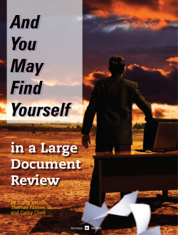 And You May Find Yourself in a Large Document