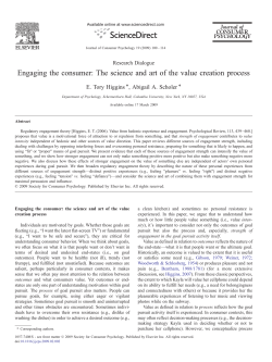 Engaging the consumer