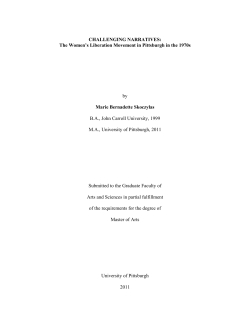 CHALLENGING NARRATIVES: The Women`s Liberation Movement