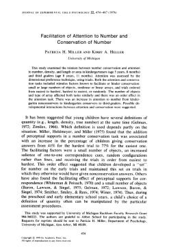 Facilitation of Attention to Number and Conservation of
