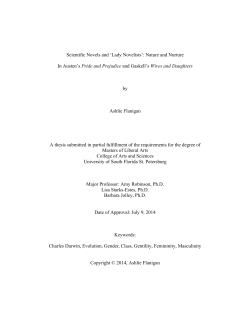 Scientific Novels and `Lady Novelists`: Nature and Nurture In